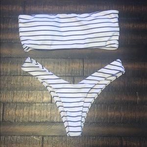 Striped bikini set